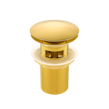 Balneo Brass Klik Klak A leeresztő túlfolyós mosdókagylóhoz, arany E0101030101-1