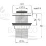 Balneo Brass Klik Klak B leeresztő túlfolyó nélküli mosdókagylóhoz, fehér E0101050102-2