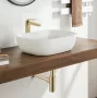 Balneo Round brass kerek sárgaréz mosdó szifon, szálcsiszolt arany.