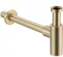 Balneo Round brass kerek sárgaréz mosdó szifon, szálcsiszolt arany.