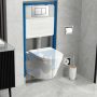 Balneo Fix-Frame Slim falba építhető WC tarály acél kerettel 52,5×105,4 cm fali WC-hez F0101010102-2