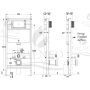 Balneo Fix-Frame Slim falba építhető WC tarály acél kerettel 52,5×105,4 cm fali WC-hez F0101010102-2