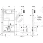 Balneo Fix-Frame Slim falba építhető WC tartály acél kerettel fali WC-hez