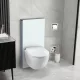 Balneo Fix-Frame felületre szerelhető WC-keret edzett tejfehér üvegből, modern fürdőszobai megoldás