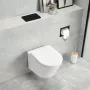 Balneo Fix-Frame OXO műanyag nyomólap matt fekete kivitelben a WC-hez