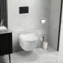 Balneo LXO műanyag nyomólap matt fekete kivitelben a WC-hez
