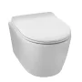 Balneo LUXA fali Rimless kerámia WC csésze fényes fehér Duroplast ülőkével SoftClose zsanérokkal