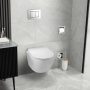 Balneo Luna fali Rimless kerámia WC csésze Duroplast ülőkével és SoftClose zsanérokkal, fényes fehér G0101010101-2