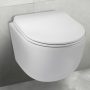 Balneo Luna fali Rimless kerámia WC csésze Duroplast ülőkével és SoftClose zsanérokkal, fényes fehér G0101010101-2