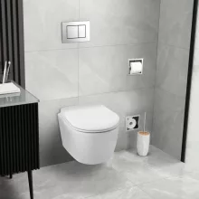 Balneo Luxa White Tornado fali Rimless kerámia WC csésze fényes fehér Duroplast SoftClose ülőkével