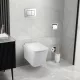 Balneo Luga szögletes fali WC Rimless fehér kerámia SoftClose ülőkével