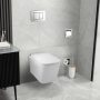 Balneo Luga szögletes fali kerámia WC Rimless, SoftClose ülőkével, fehér G0101010102-1