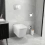 Balneo Luga szögletes fali WC Rimless fehér kerámia SoftClose ülőkével