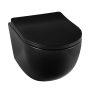 Balneo Luna fali Rimless kerámia WC csésze Duroplast ülőkével és SoftClose zsanérokkal, matt fekete G0101020101-2