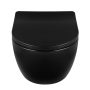 Balneo Luna fali Rimless kerámia WC csésze Duroplast ülőkével és SoftClose zsanérokkal, matt fekete G0101020101-2