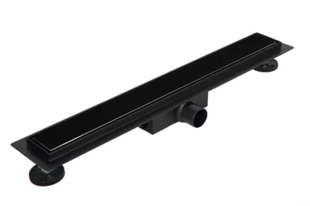 Balneo G-Drain NEXT lineáris padlólefolyó, 70 cm, matt fekete edzett üveg panellel