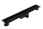 Balneo G-Drain NEXT lineáris padlólefolyó edzett üveg panellel 70 cm, matt fekete GD-DD-70