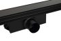 Balneo G-Drain NEXT lineáris padlólefolyó edzett üveg panellel 70 cm, matt fekete GD-DD-70