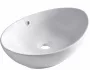 Balneo Zerra pultra tehető kerámia mosdó 59x39 cm fehér túlfolyóval, fehér kivitelben.