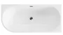 Balneo Avola szabadon álló akril kád 170x80 cm króm Click-Clack leeresztővel, jobbos/fehér J0101010402-2 – BAL-J01010104022