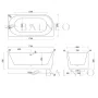 Balneo Avola szabadon álló akril kád 170x80 cm króm Click-Clack leeresztővel, jobbos/fehér J0101010402-2 – BAL-J01010104022