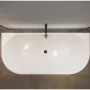 Balneo Viva szabdon álló akril kád 160x75 cm Click-Clack fekete leeresztővel, fehér J0101030102-2 – BAL-J01010301022
