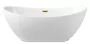 Balneo Parma szabadon álló akril kád 170x72 cm arany Click-Clack színű leeresztővel, fehér J0101040301-1 – BAL-J01010403011