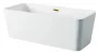 Balneo Roma szabadon álló akril kád 170x80 cm tükör arany Click-Clack leeresztővel, fehér J0101050101-1 – BAL-J01010501011