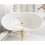 Balneo PARMA szabdon álló akril kád 170x72 cm Click-Clack tükör arany leeresztővel, fehér J0101050301-1