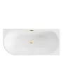 Balneo Avola szabadon álló akril kád 160x80 cm Click-Clack tükör arany leeresztővel, jobb oldalra/fehér J0101050402-1 – BAL-J01010504021