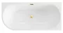 Balneo Avola szabadon álló akril kád 170x80 cm tükör arany Click-Clack leeresztővel, jobbos/fehér J0101050402-2 – BAL-J01010504022