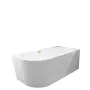 Balneo Avola szabadon álló akril kád 150x75 cm Click-Clack tükör arany színű leeresztővel, jobb oldalra/fehér J0101050402-3 – BAL-J01010504023