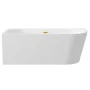 Balneo Avola szabadon álló akril kád 150x75 cm Click-Clack tükör arany színű leeresztővel, jobb oldalra/fehér J0101050402-3 – BAL-J01010504023