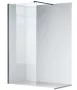 Balneo Beira Walk-in zuhanyfal 50x200 cm átlátszó üveggel és vágható merevítővel, matt fekete profilszín.