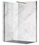 Balneo Beira Walkin zuhanyfal átlátszó üveg 70x200 cm merevítővel, matt fekete profilszín kivitelben.