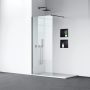 Balneo Beira Walkin zuhanyfal átlátszó üveg 80x200 cm merevítővel, matt fekete profilszín K0101010110-4