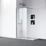 Balneo Beira Walkin zuhanyfal átlátszó üveggel 90x200 cm matt fekete profillal és merevítővel