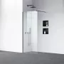 Balneo Beira Walkin zuhanyfal átlátszó üveggel 90x200 cm matt fekete profillal és merevítővel