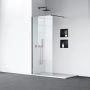 Balneo Beira Walkin zuhanyfal átlátszó üveg 100x200 cm merevítővel, matt fekete profilszín K0101010110-6