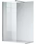 Balneo Beira Walkin zuhanyfal átlátszó üveg 110x200 cm merevítővel, matt fekete profilszín.