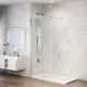 Balneo Beira Walk-in zuhanyfal 50x200 cm átlátszó üveggel és vágható merevítővel, króm profilszín.