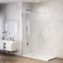 Balneo Beira Walk-in zuhanyfal 50x200 cm átlátszó üveggel és vágható merevítővel, króm profilszín.