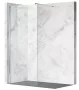 Balneo Beira Walk-in zuhanyfal 50x200 cm átlátszó üveggel és vágható merevítővel, króm profilszín.