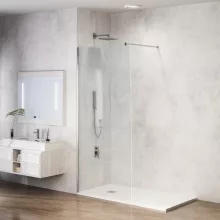Balneo Beira Walkin zuhanyfal átlátszó üveggel 70x200 cm króm profillal és merevítővel