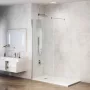 Balneo Beira Walkin zuhanyfal átlátszó üveggel 80x200 cm króm profillal és merevítővel