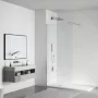 Balneo Beira Walkin zuhanyfal átlátszó üveg 90x200 cm merevítővel, króm profilszín.