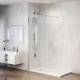 Balneo Beira Walkin zuhanyfal átlátszó üveggel 100x200 cm króm profillal és merevítővel