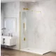 Balneo Beira Walk-in zuhanyfal 50x200 cm átlátszó üveggel és vágható merevítővel, arany profilszín.