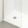Balneo Beira Walk-in zuhanyfal 50x200 cm átlátszó üveggel és vágható merevítővel, arany profilszín.