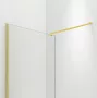 Balneo Beira Walk-in zuhanyfal 50x200 cm átlátszó üveggel és vágható merevítővel, arany profilszín.
